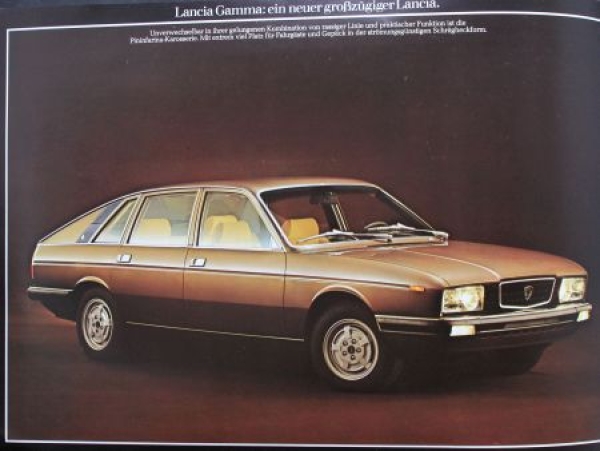 Lancia Gamma Berlina Modelprogram 1977 Carbrochure (4119)